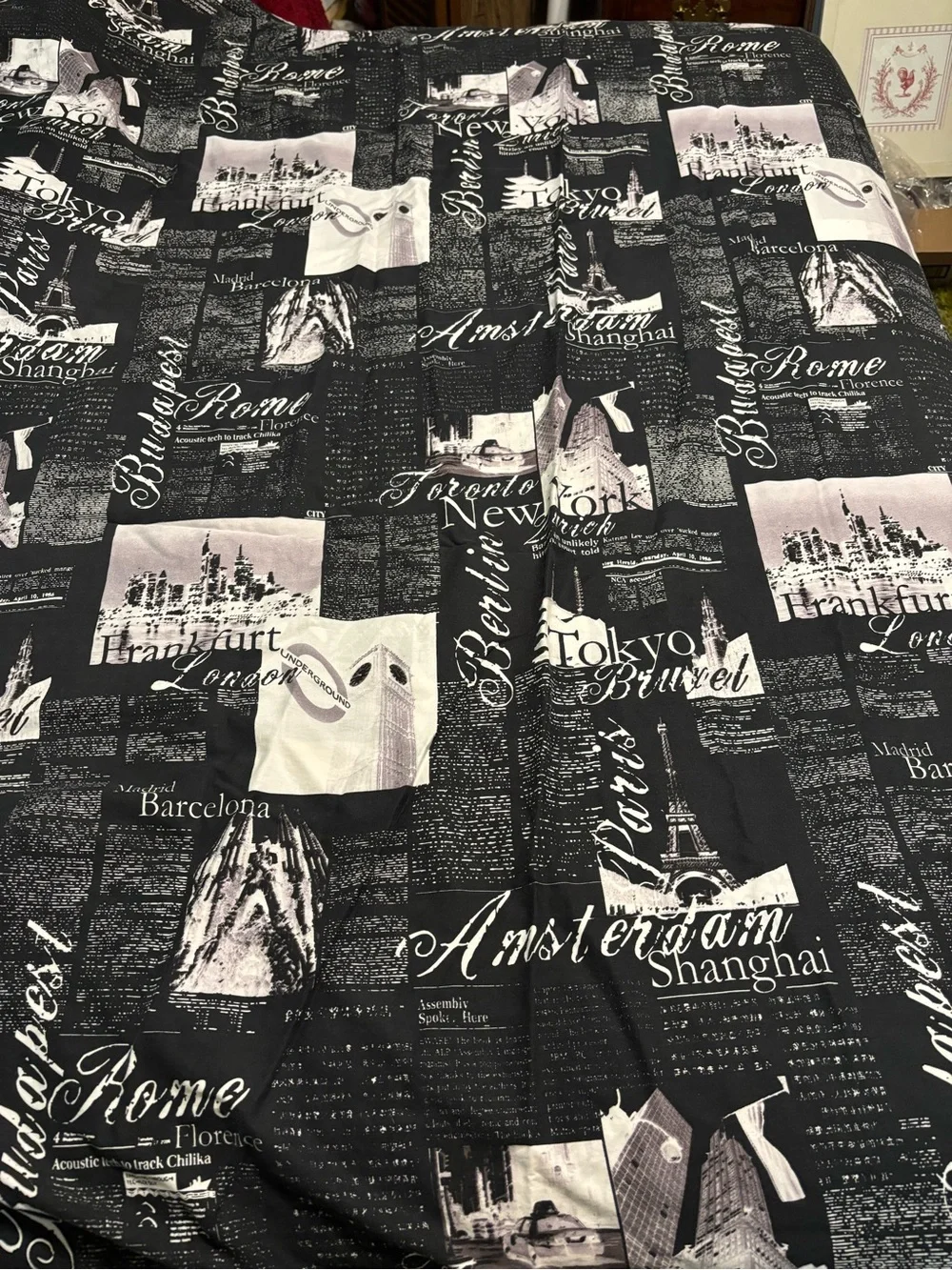 Full size duvet cover and shams